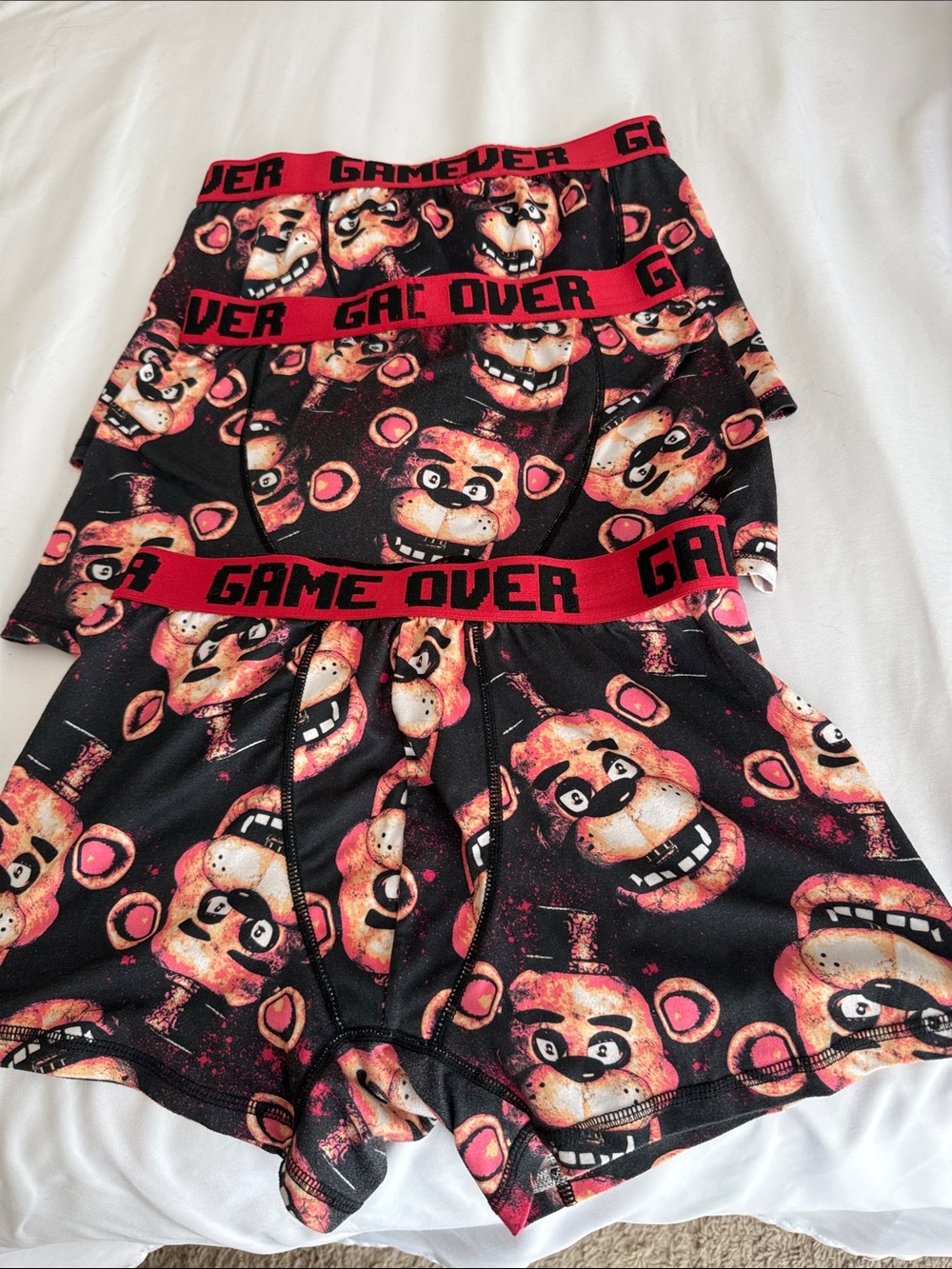 Kids Black & Red 'Game Over' Character Pajama Shorts